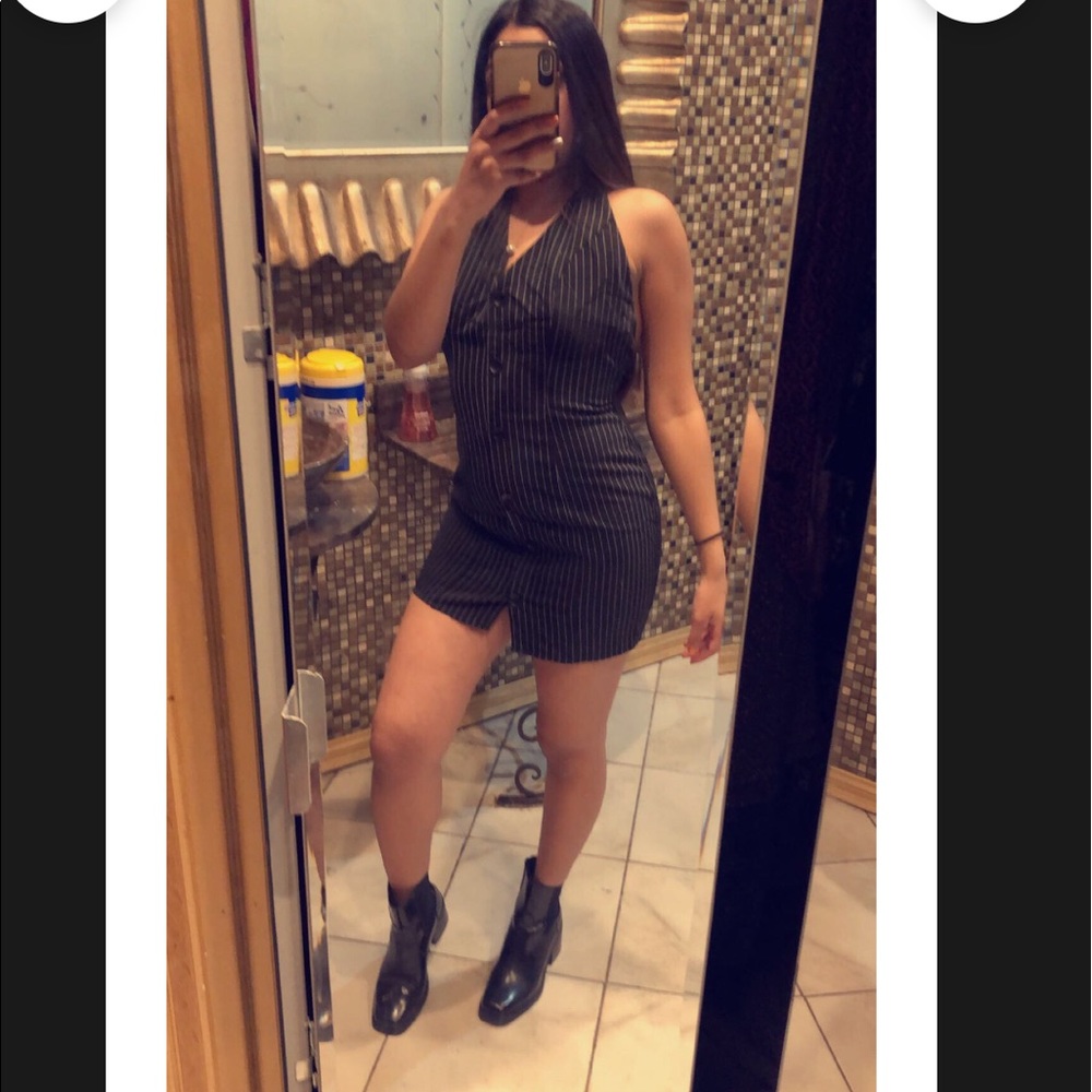 BRAND NEW Revolve Halter Mini Dress in Black